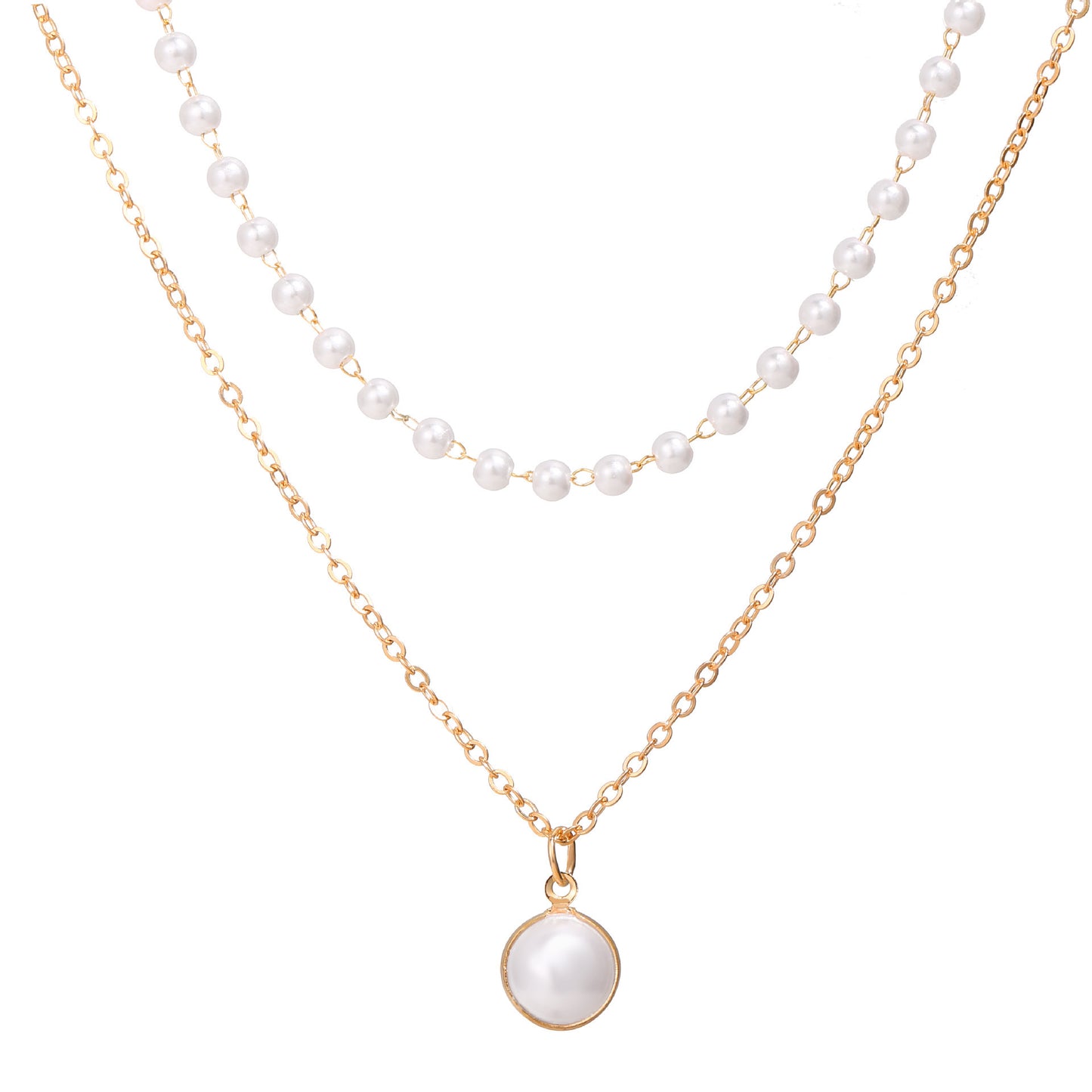 Elegant Double Strand Pearl Choker