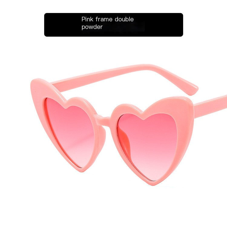 Love heart sunglasses sun protection peach heart glasses UV400