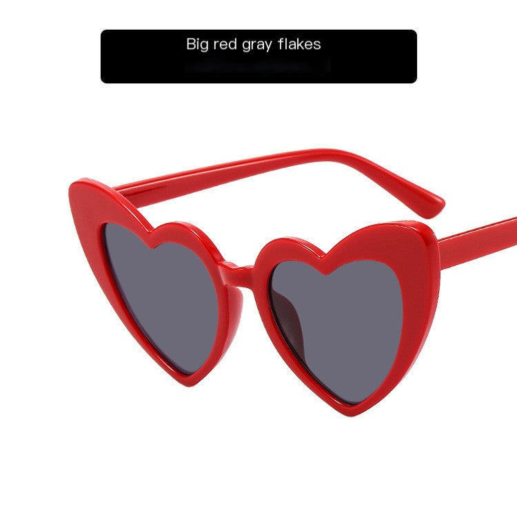 Love heart sunglasses sun protection peach heart glasses UV400