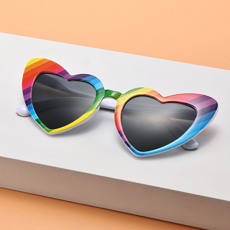 Love heart sunglasses sun protection peach heart glasses UV400