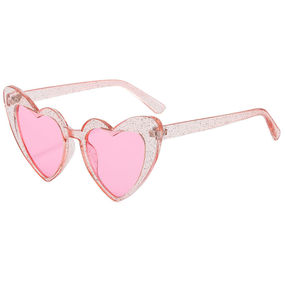 Love heart sunglasses sun protection peach heart glasses UV400