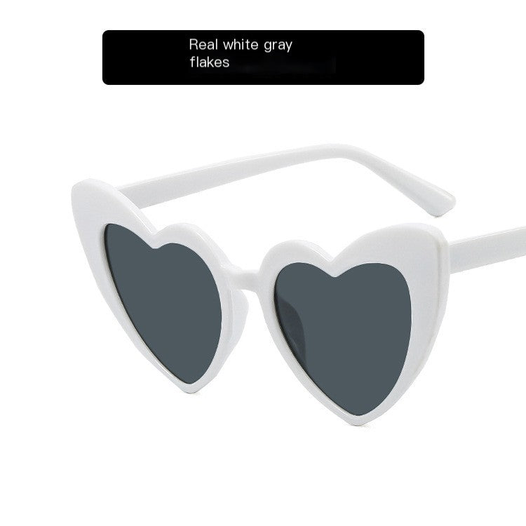 Love heart sunglasses sun protection peach heart glasses UV400