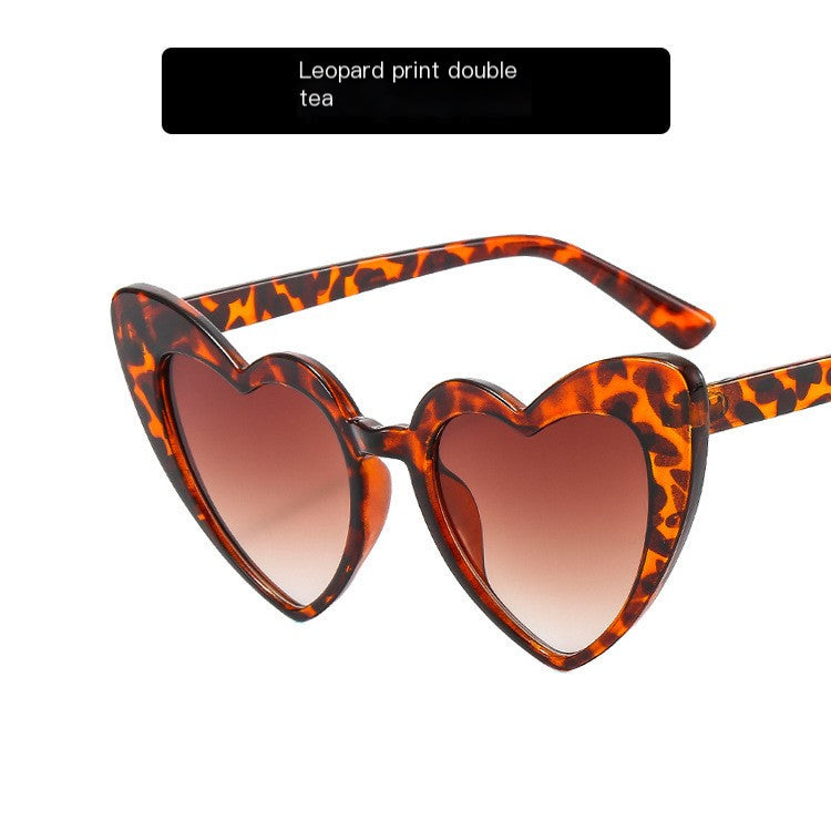 Love heart sunglasses sun protection peach heart glasses UV400